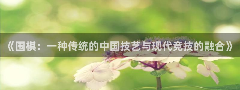 3377体育在线：《围棋：一种传统的中国技艺与现代竞技的融合》